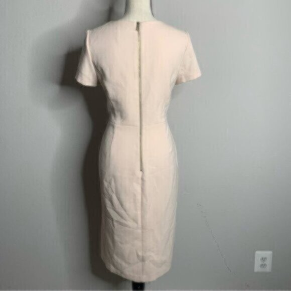 Vince Camuto Light Pink Short Sleeve Sheath Midi Dress Side Slit - Picture 9 of 14